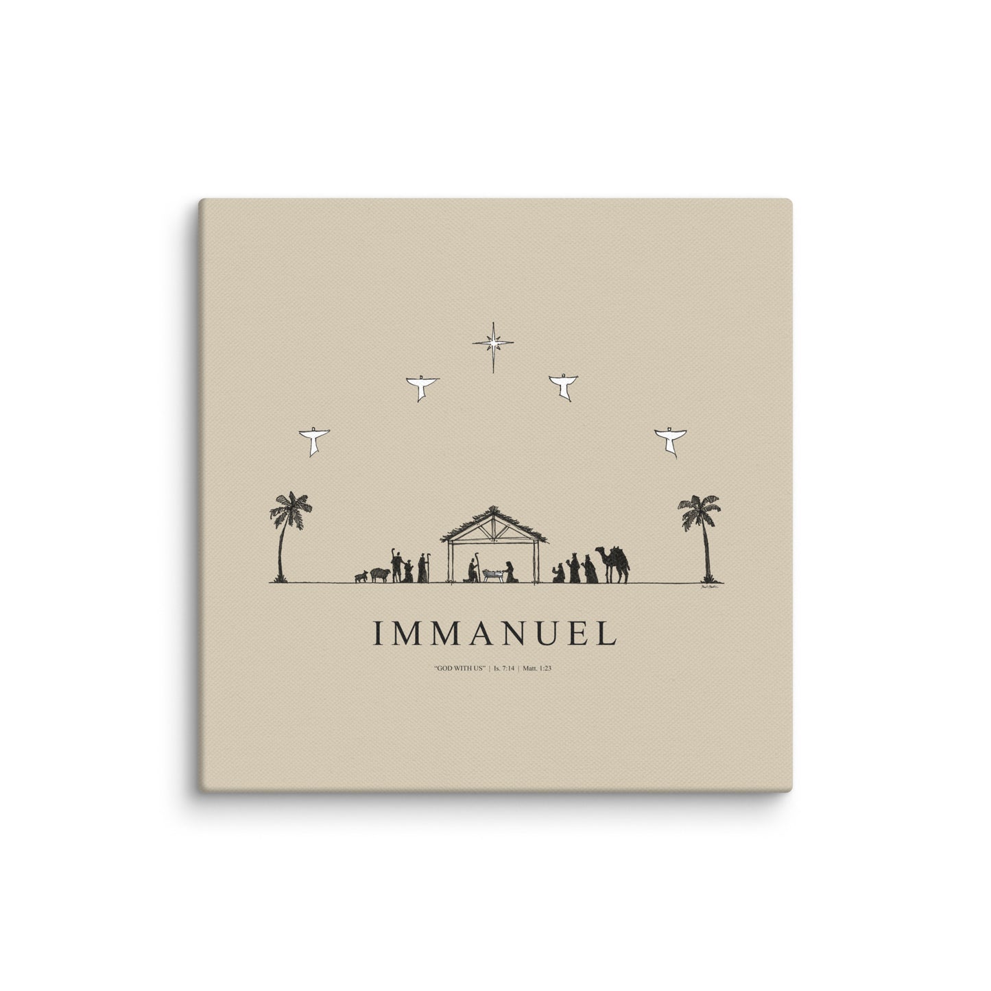 Nativity Christmas Immanuel God with Us - Canvas