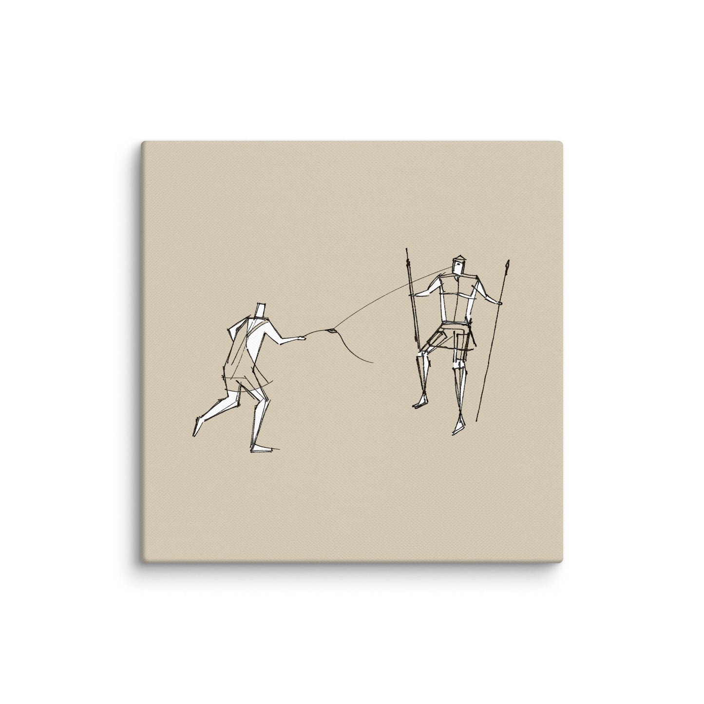 David and Goliath Sling Stone - Canvas