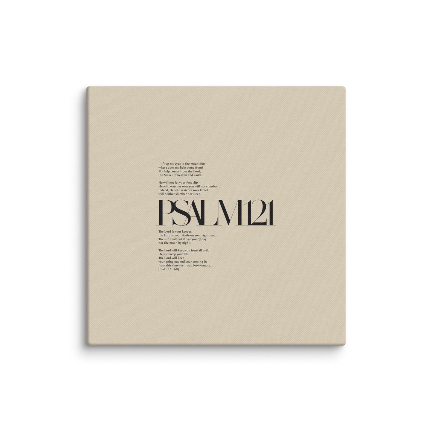 Psalm 121 Full Chapter Minimalist Design - Canvas