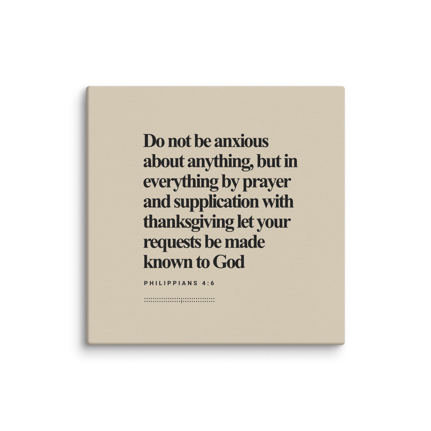 Philippians 4:6 Verse Minimalist Design - Canvas