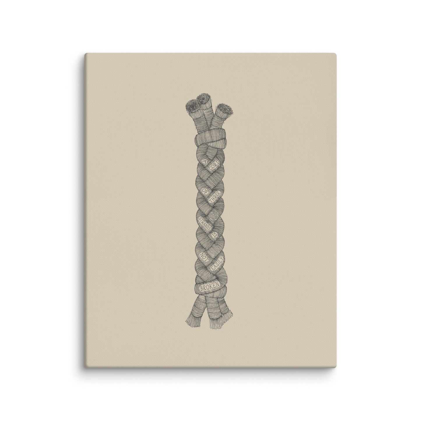 A Cord of Three Strands - with Words - Canvas