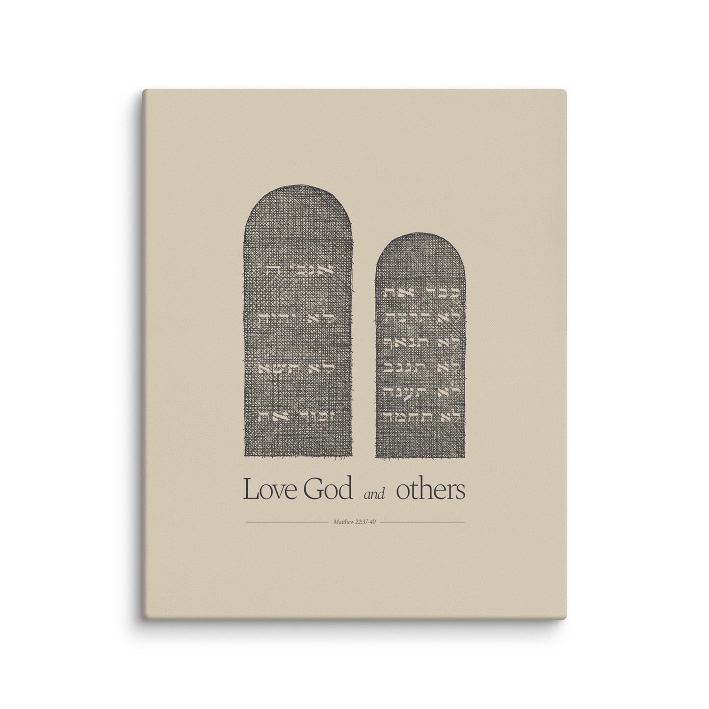 Ten Commandments Stone Tablets - Canvas