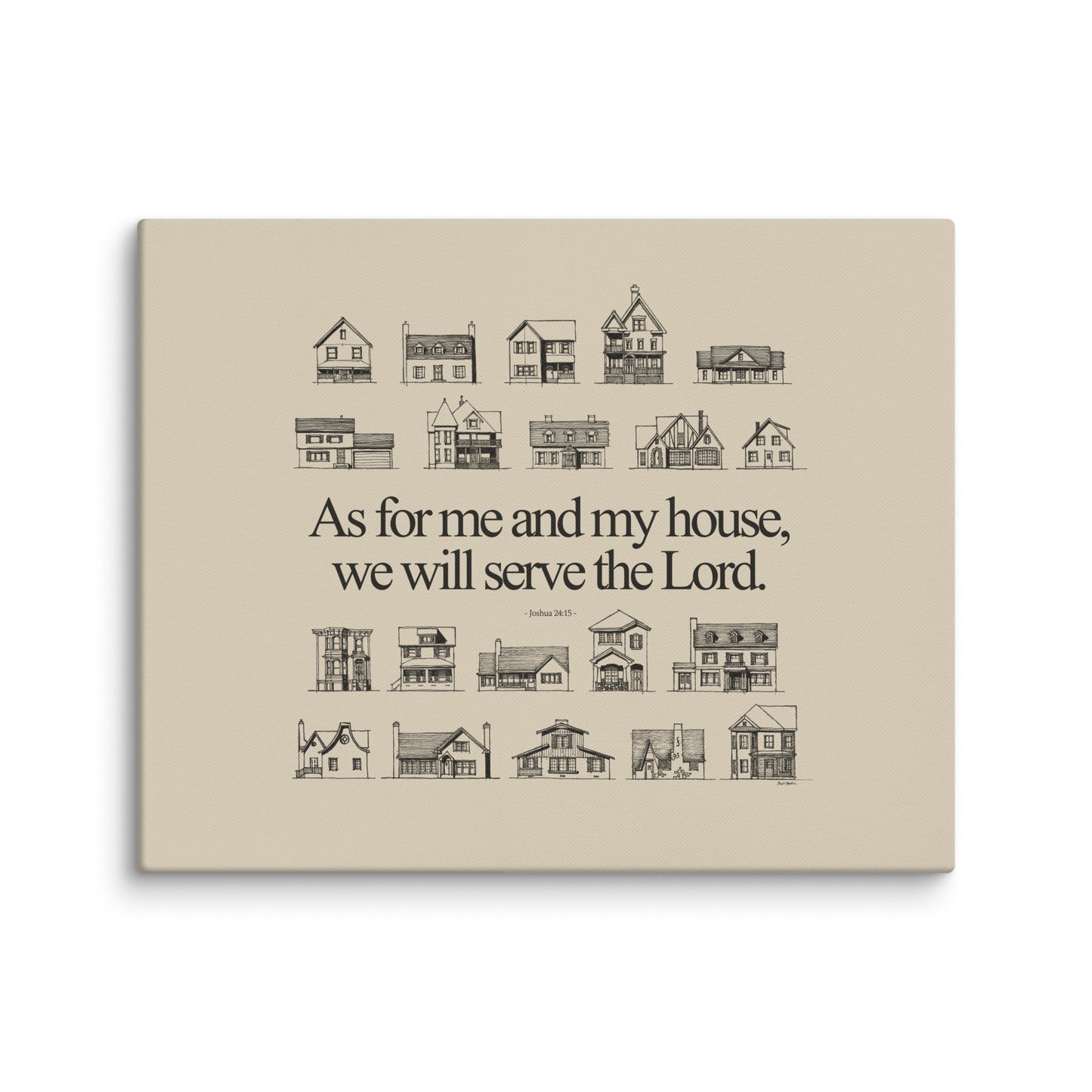 As For Me and My House Joshua 24:15 - Canvas