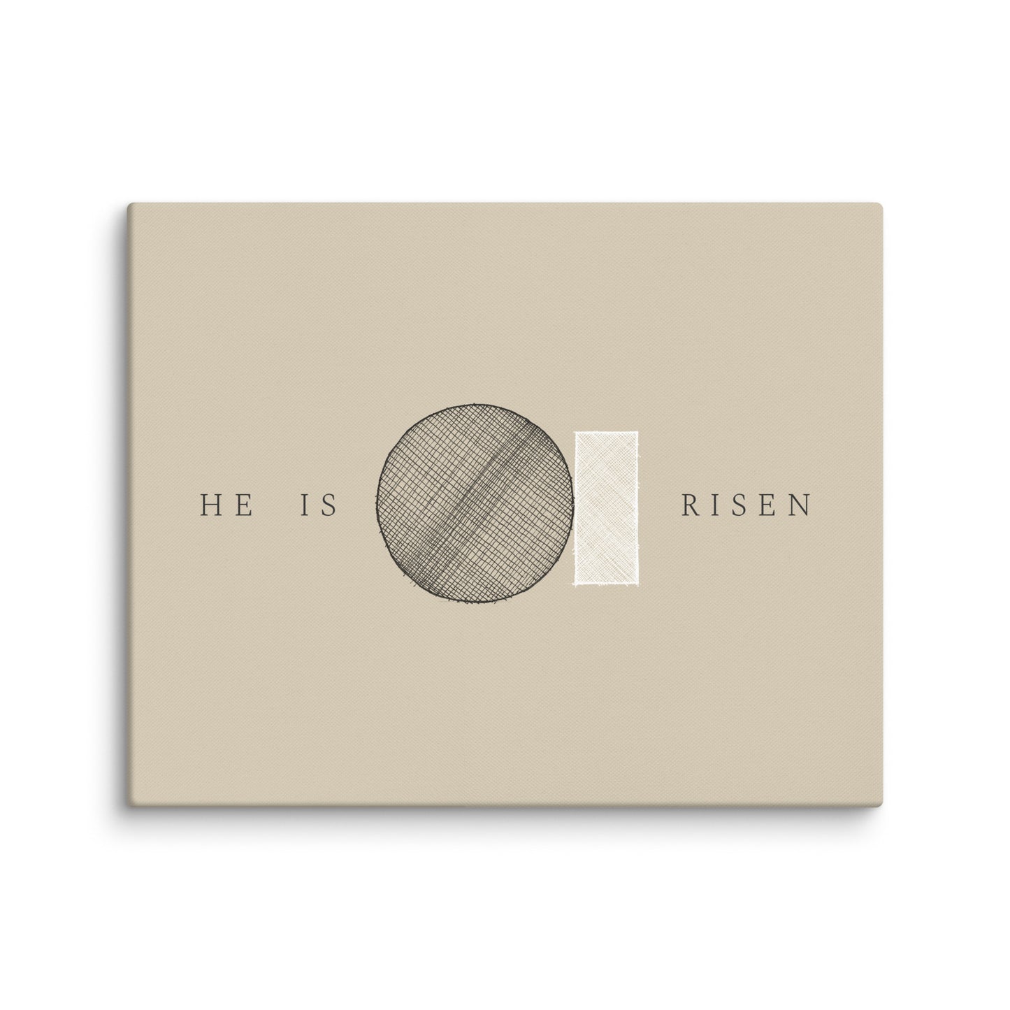 He Is Risen Stone Tomb Minimalist - Canvas