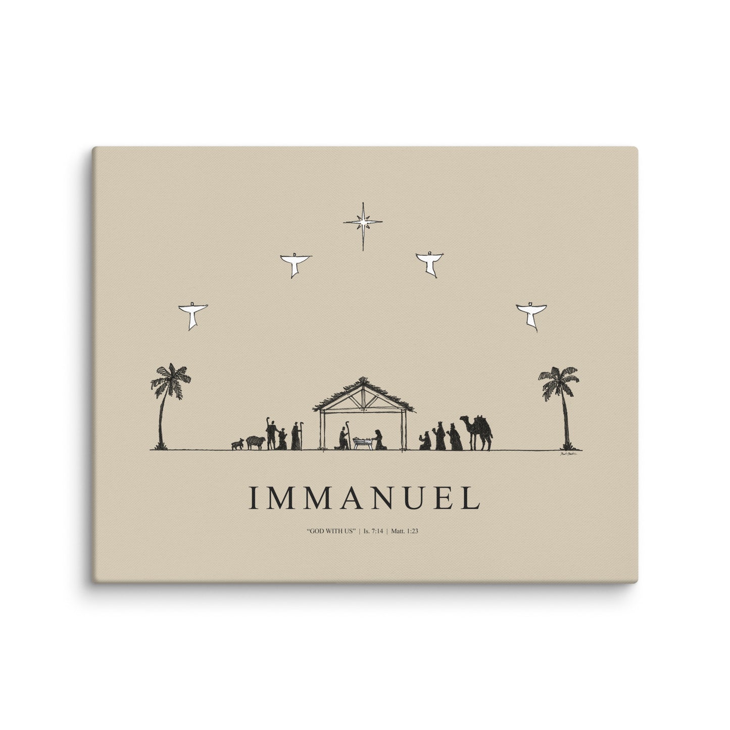 Nativity Christmas Immanuel God with Us - Canvas