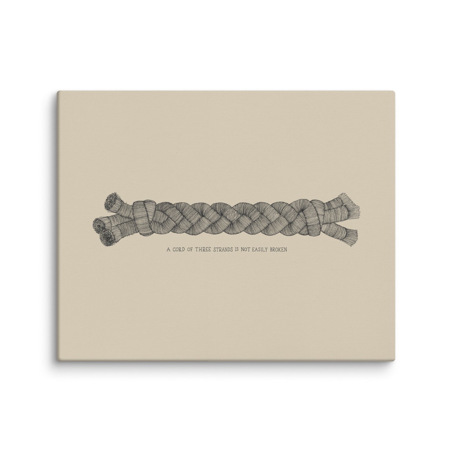 A Cord of Three Strands Horizontal - Canvas