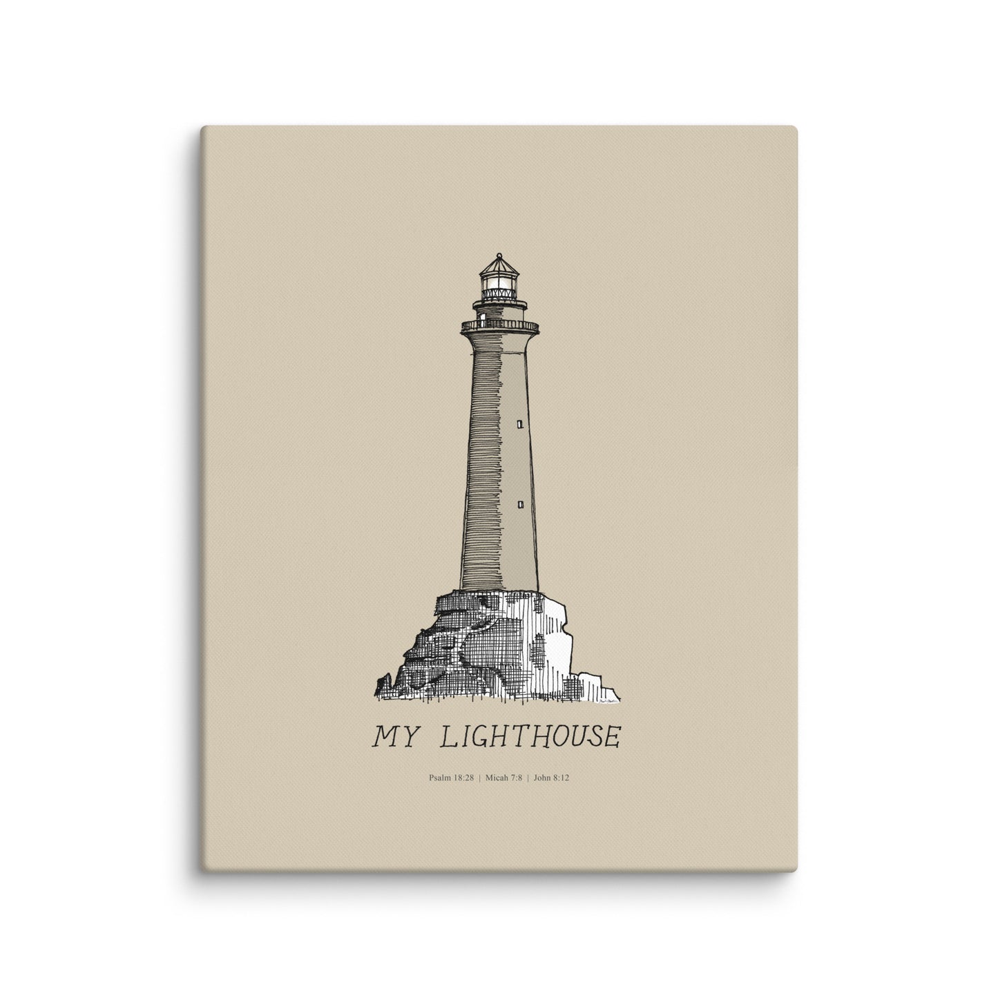 I AM the Light of the World My Lighthouse - Canvas