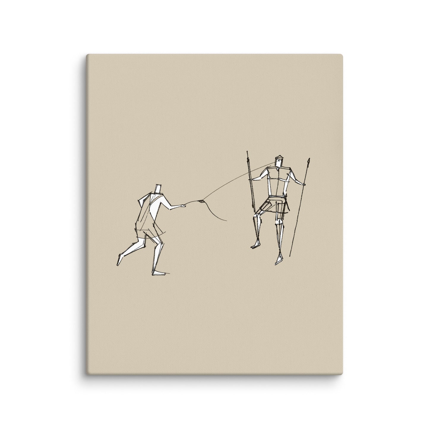 David and Goliath Sling Stone - Canvas