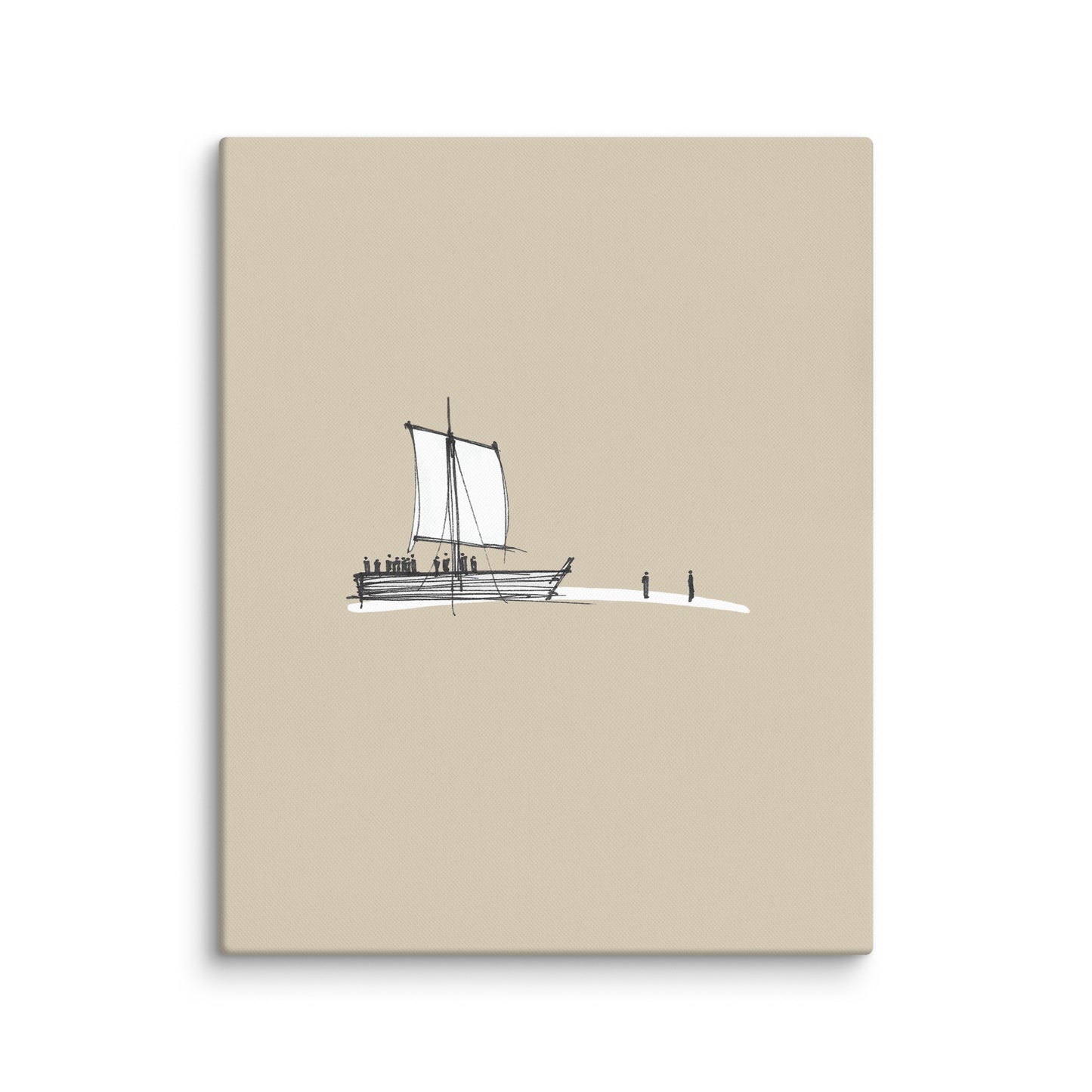 Walk on Water Minimalist Sketch - Canvas