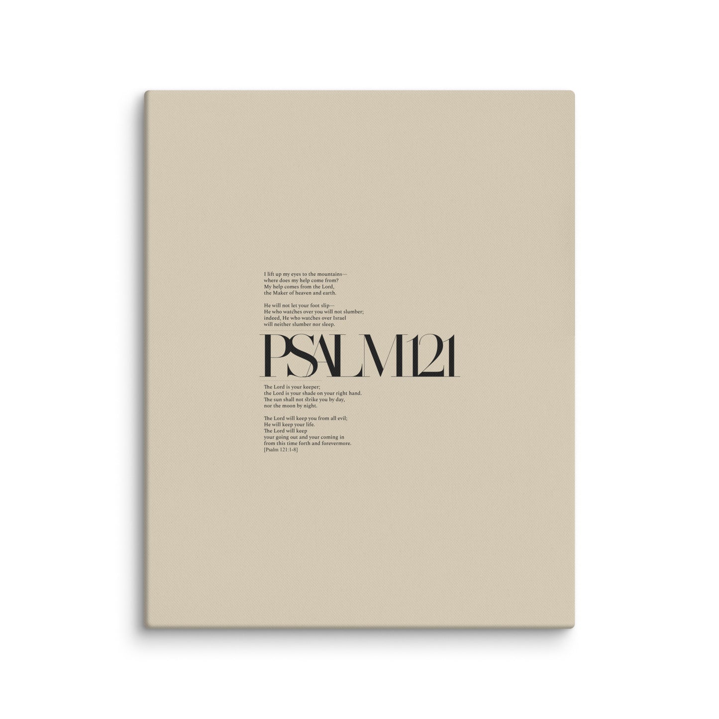 Psalm 121 Full Chapter Minimalist Design - Canvas