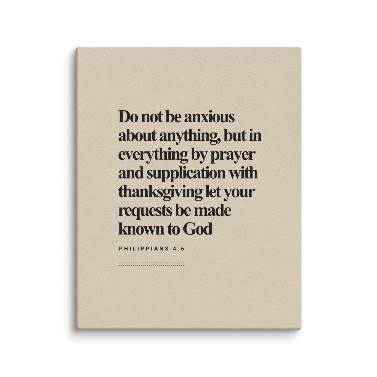 Philippians 4:6 Verse Minimalist Design - Canvas