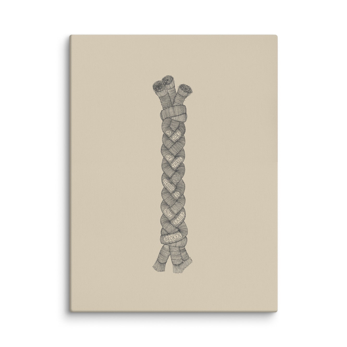 A Cord of Three Strands - with Words - Canvas