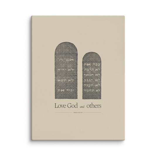 Ten Commandments Stone Tablets - Canvas