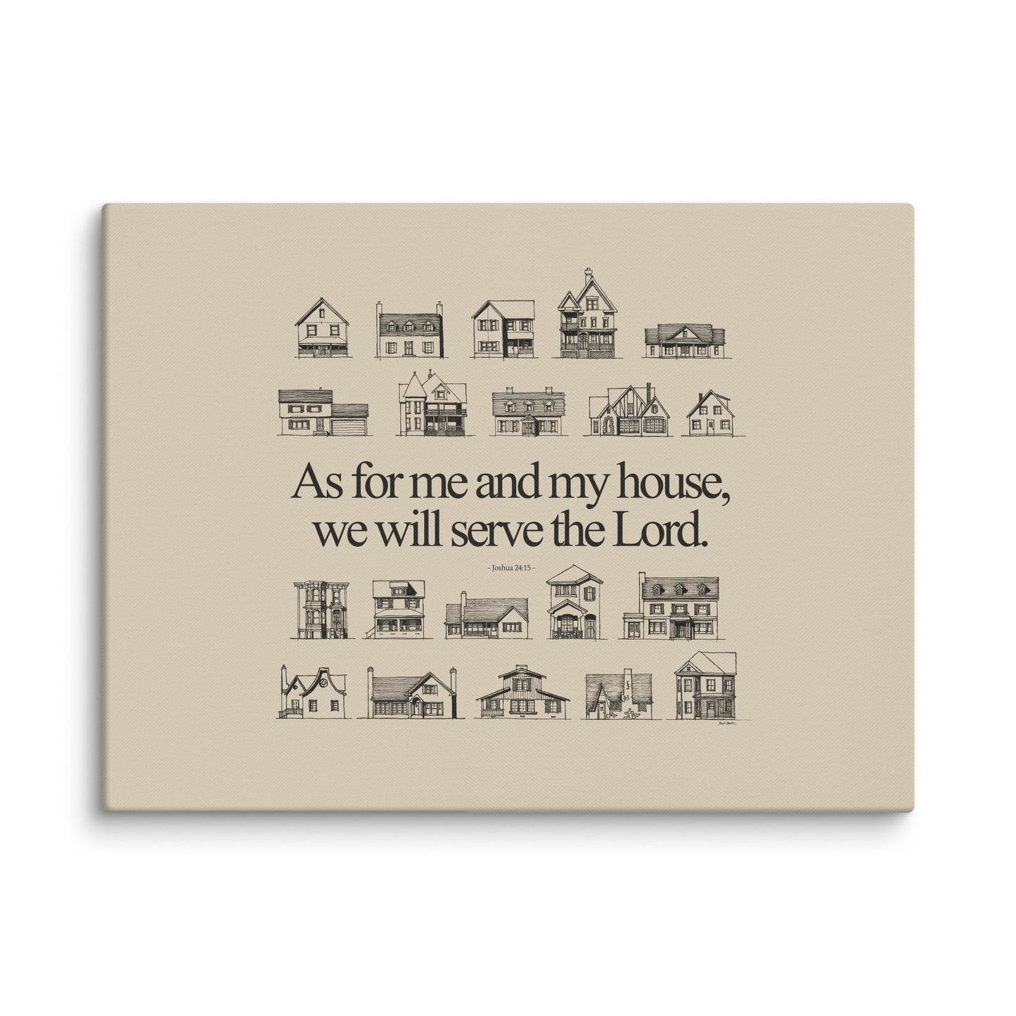 As For Me and My House Joshua 24:15 - Canvas