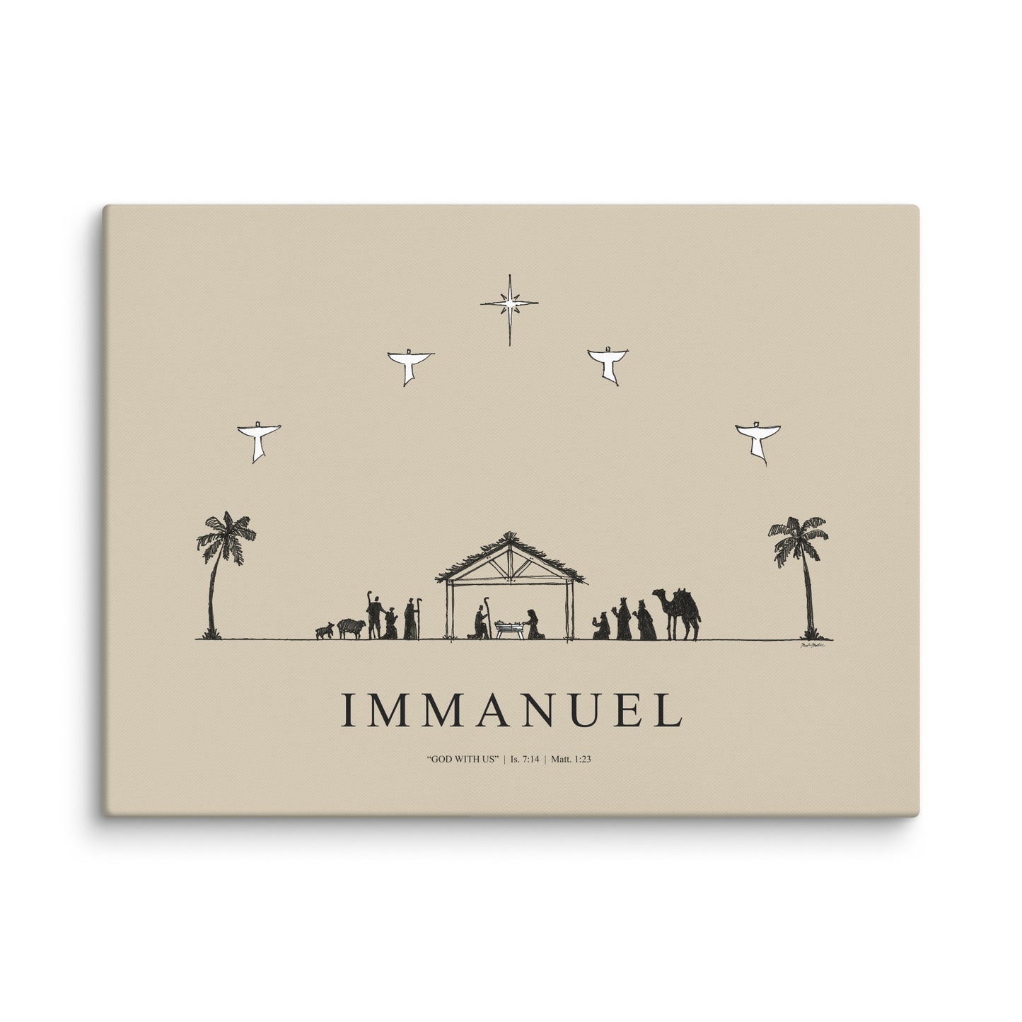 Nativity Christmas Immanuel God with Us - Canvas