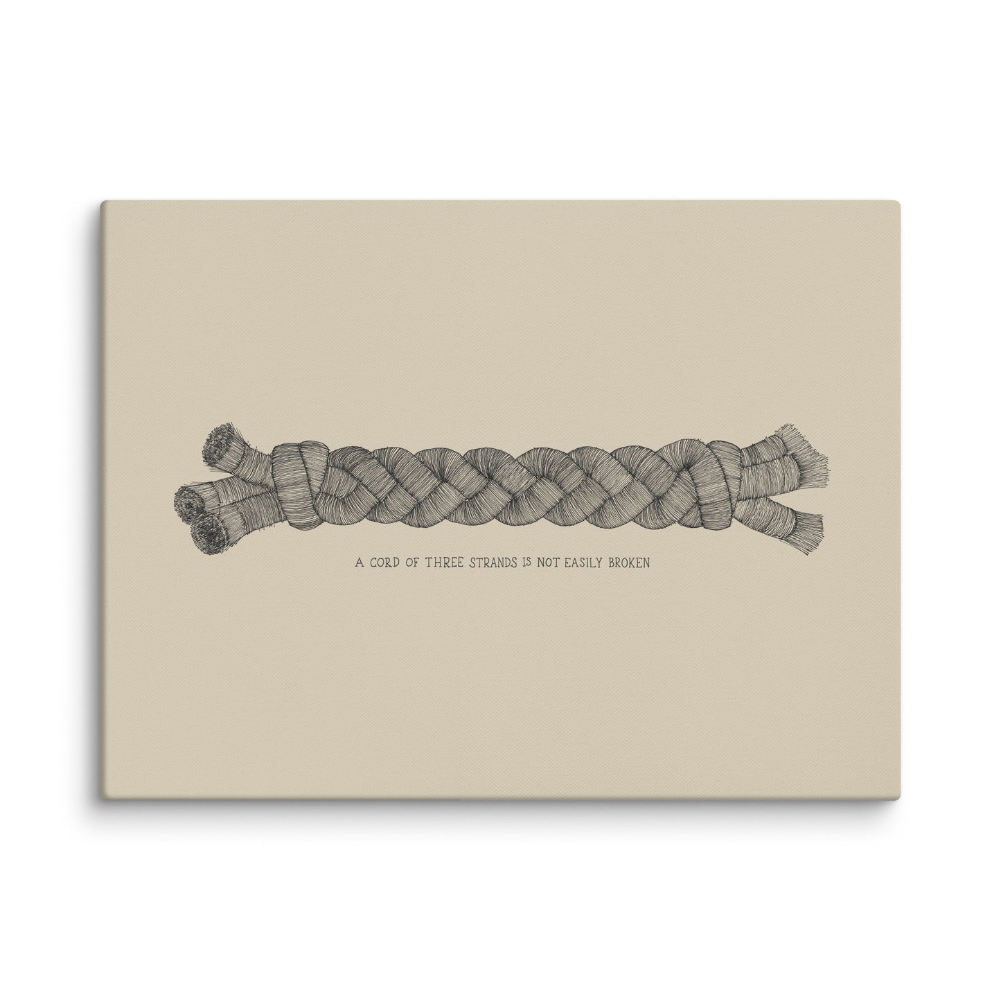 A Cord of Three Strands Horizontal - Canvas