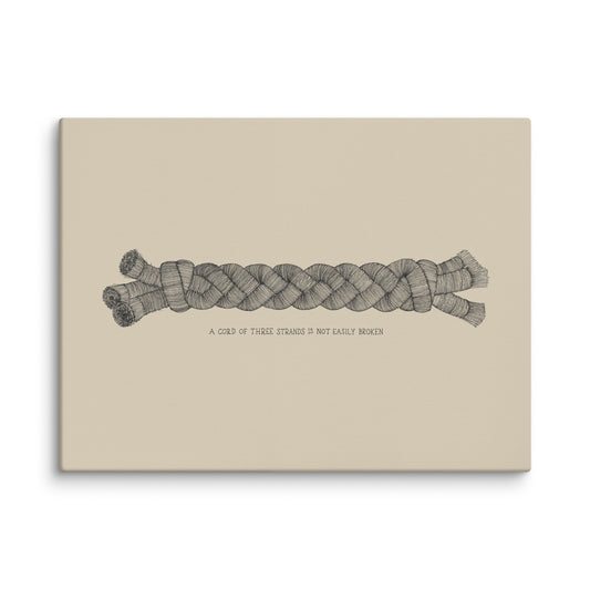 A Cord of Three Strands Horizontal - Canvas