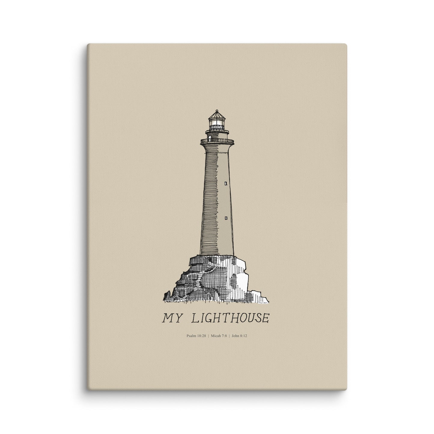 I AM the Light of the World My Lighthouse - Canvas