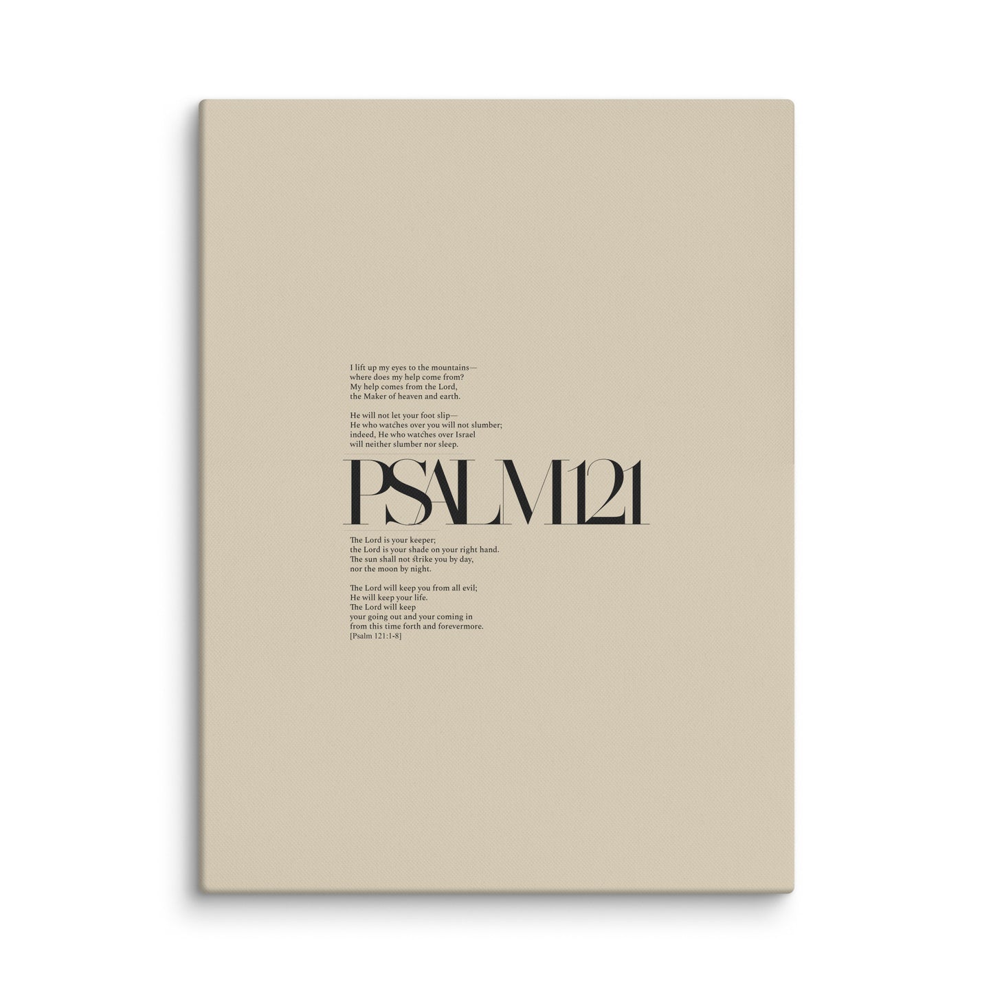 Psalm 121 Full Chapter Minimalist Design - Canvas