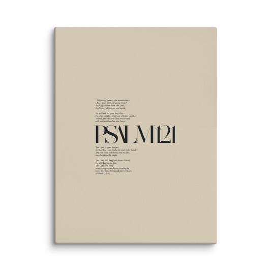 Psalm 121 Full Chapter Minimalist Design - Canvas