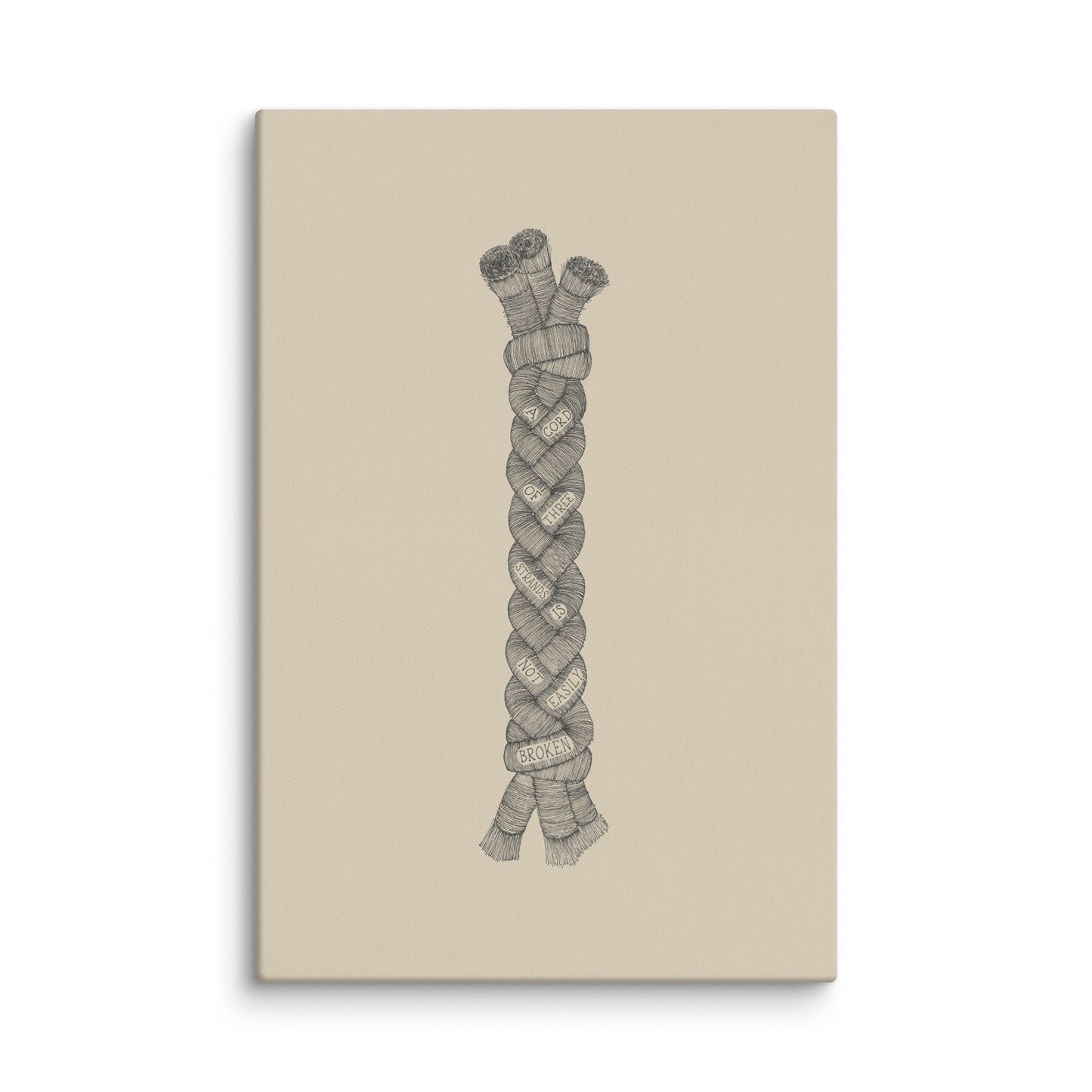 A Cord of Three Strands - with Words - Canvas