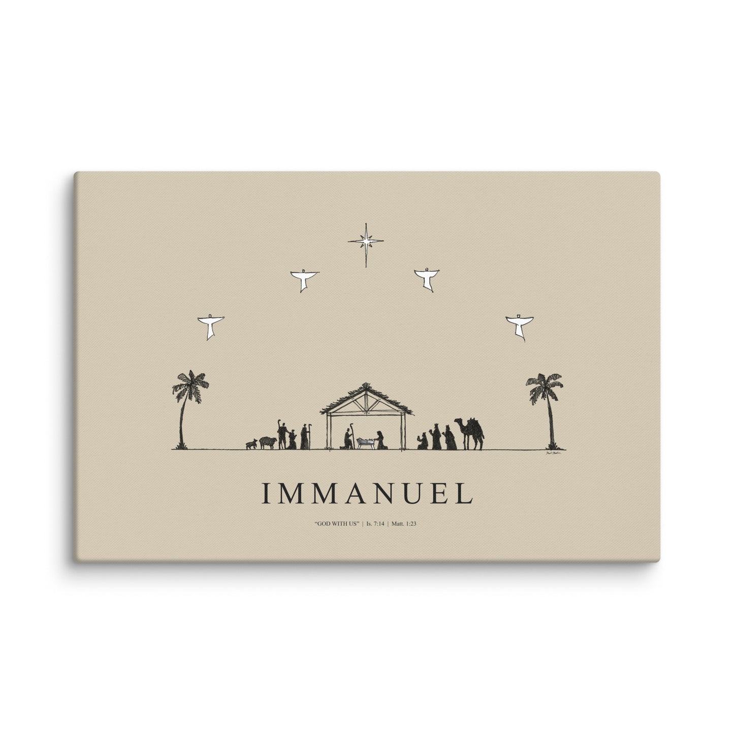 Nativity Christmas Immanuel God with Us - Canvas