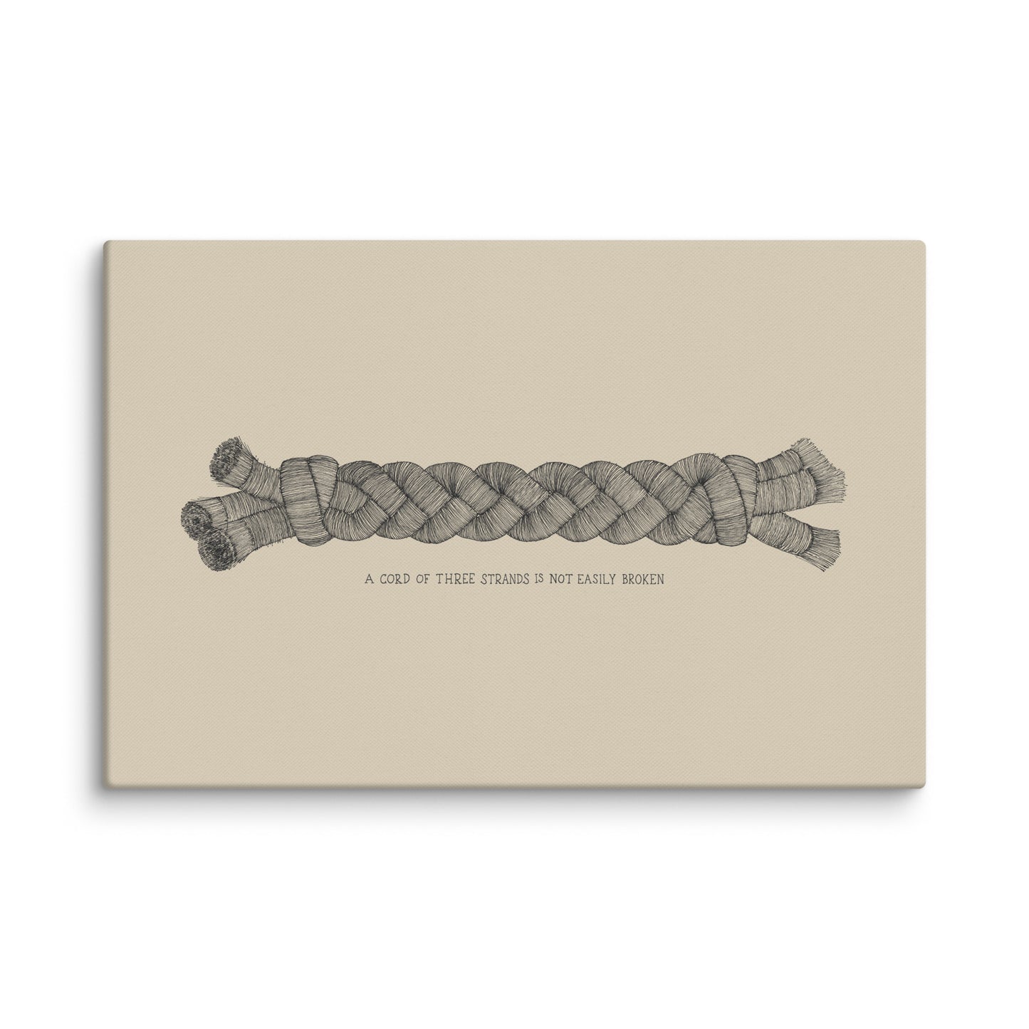 A Cord of Three Strands Horizontal - Canvas