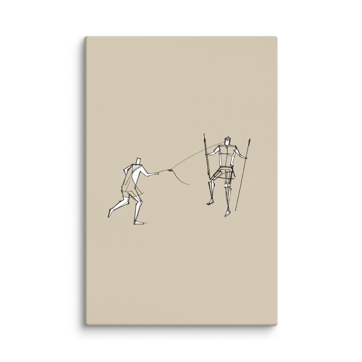 David and Goliath Sling Stone - Canvas