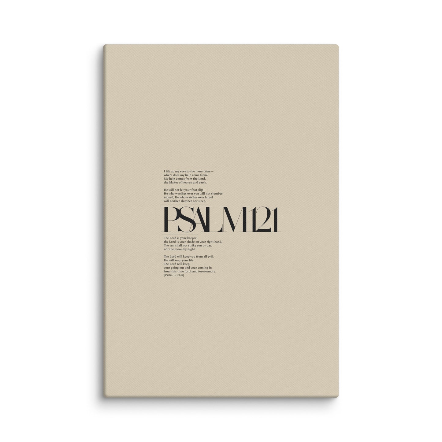 Psalm 121 Full Chapter Minimalist Design - Canvas