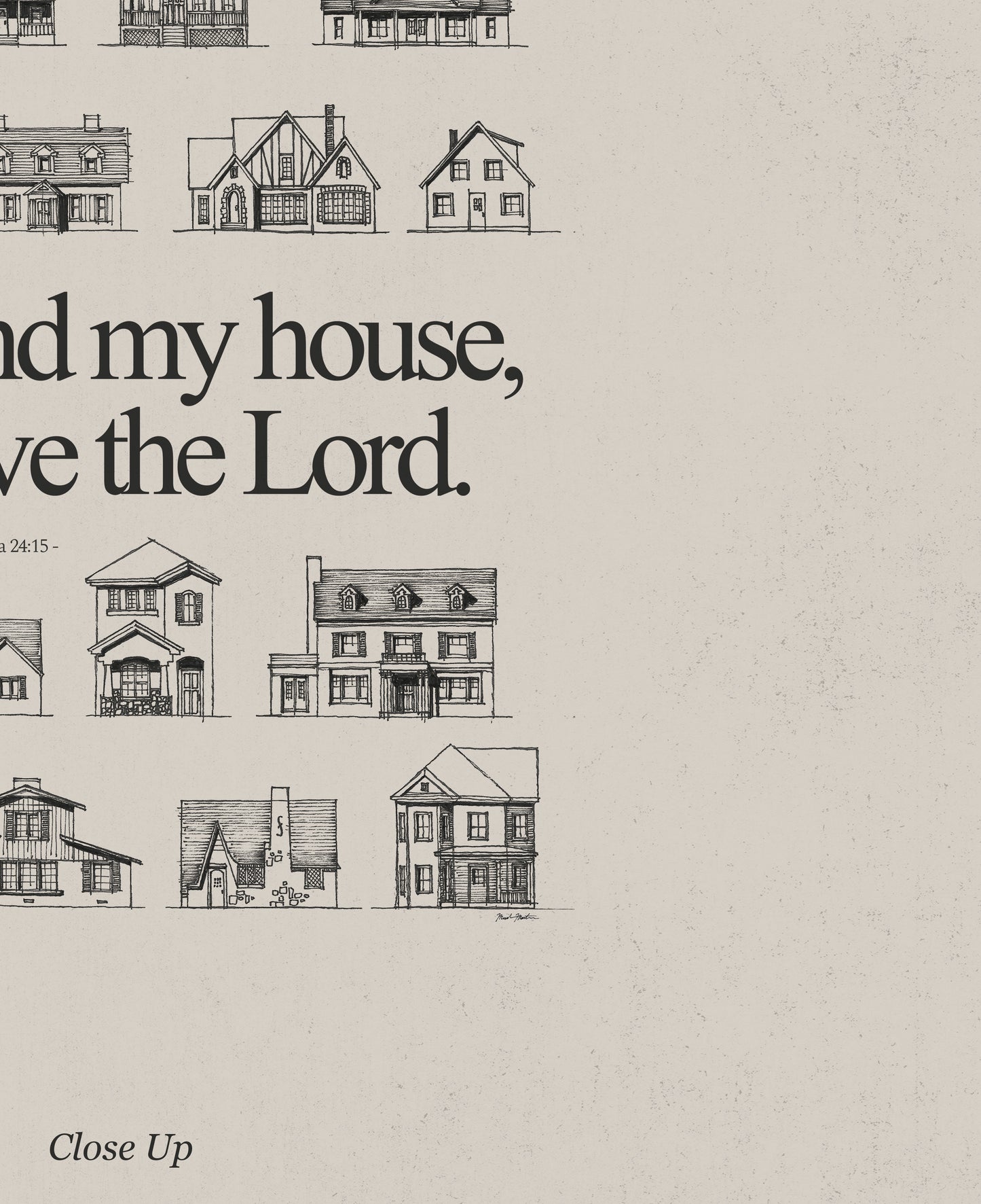 As For Me and My House We Will Serve the Lord - Digital Print