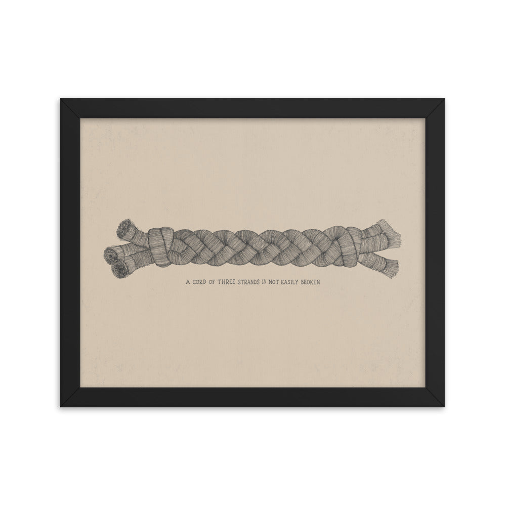 A Cord of Three Strands Horizontal - Framed