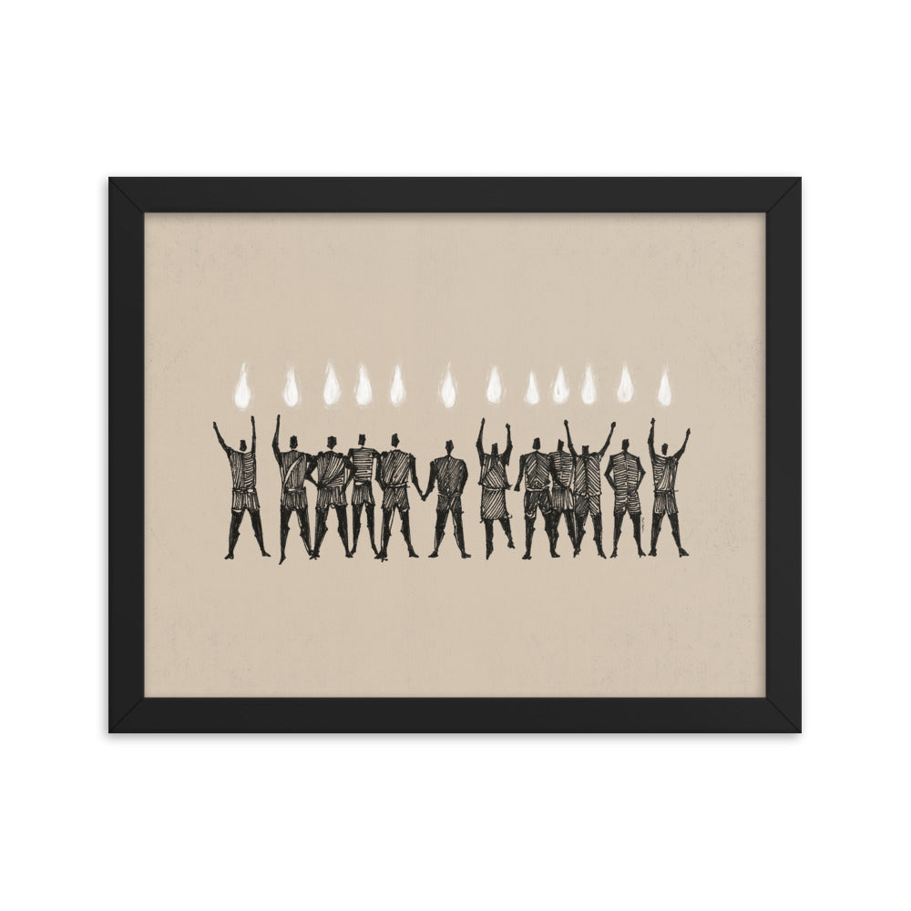 Holy Spirit Pentecost Tongues Fire - Framed