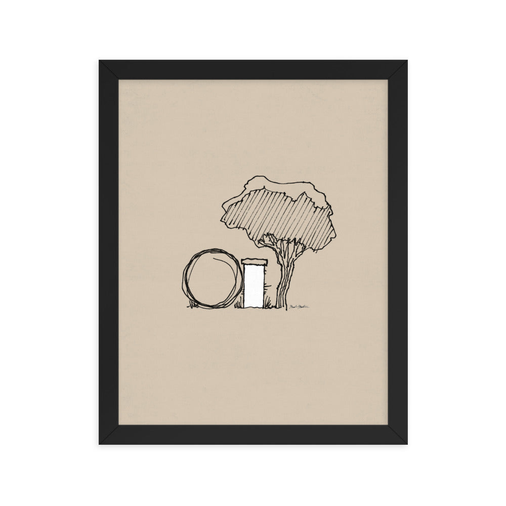 Empty Tomb Minimalist Art - Framed