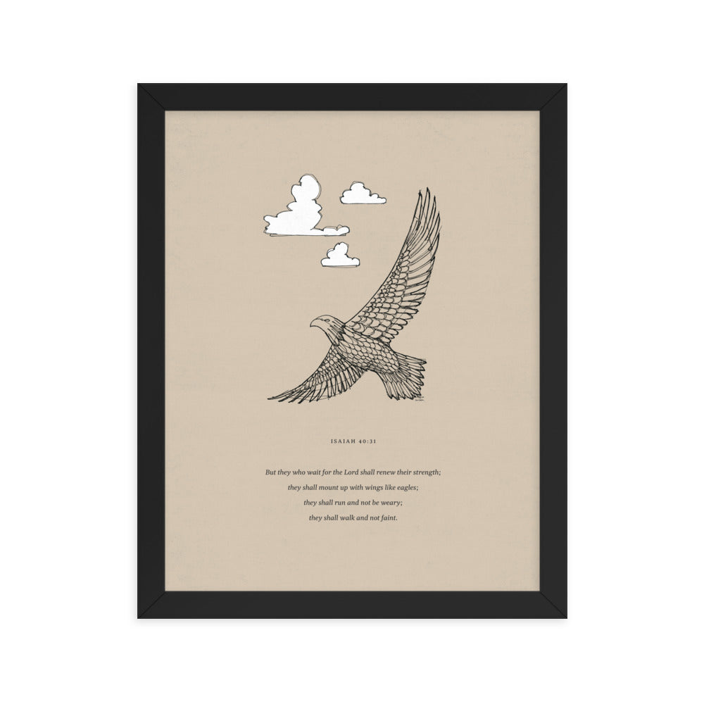 Mount Up with Wings Like Eagles Isaiah 40:31 - Framed