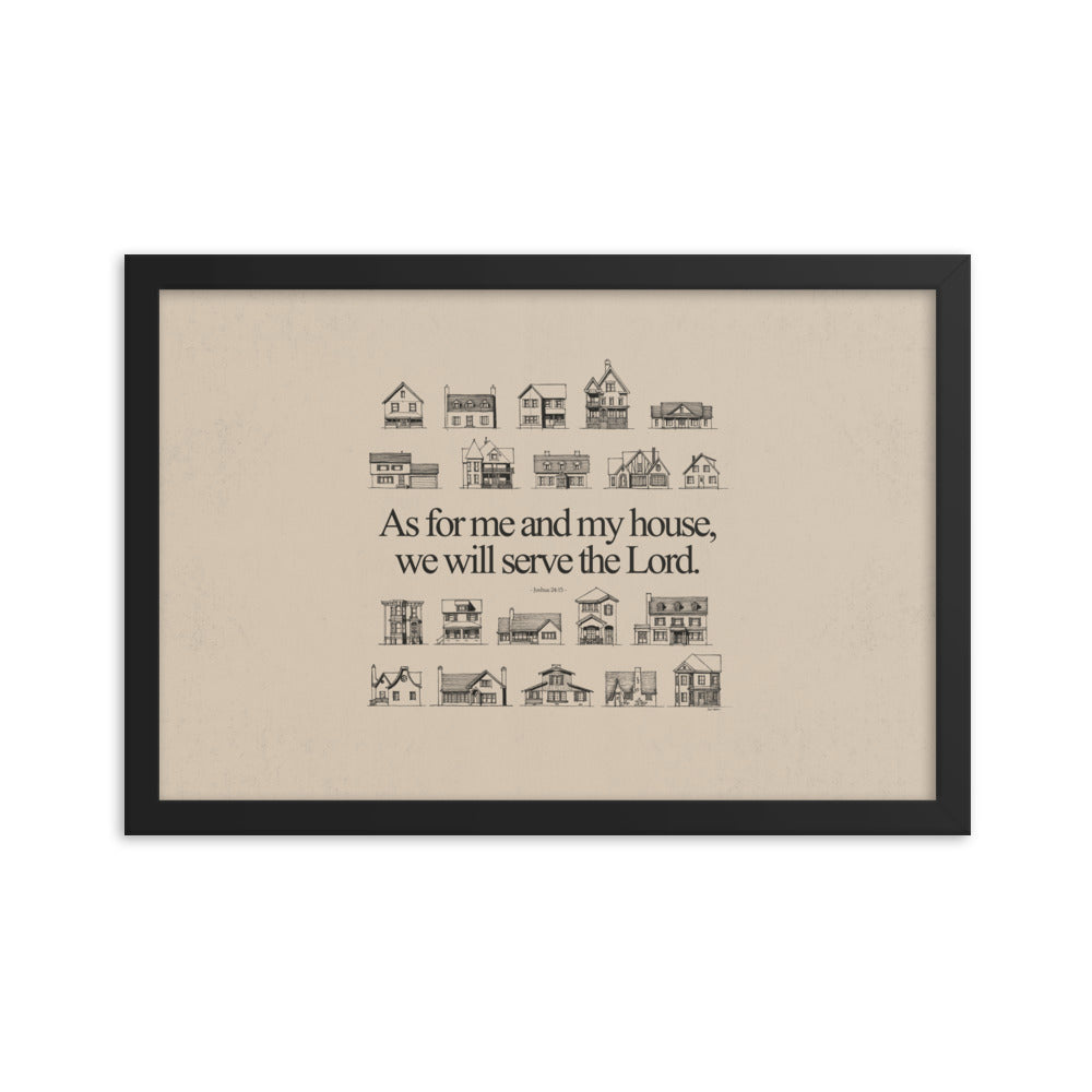 As For Me and My House Joshua 24:15 - Framed