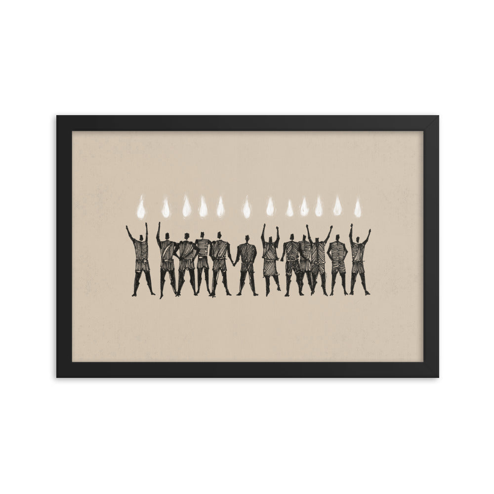 Holy Spirit Pentecost Tongues Fire - Framed