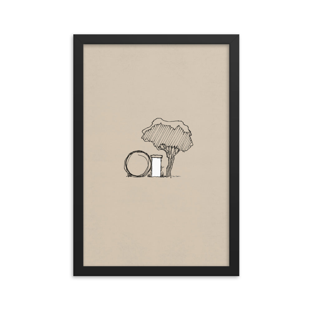 Empty Tomb Minimalist Art - Framed