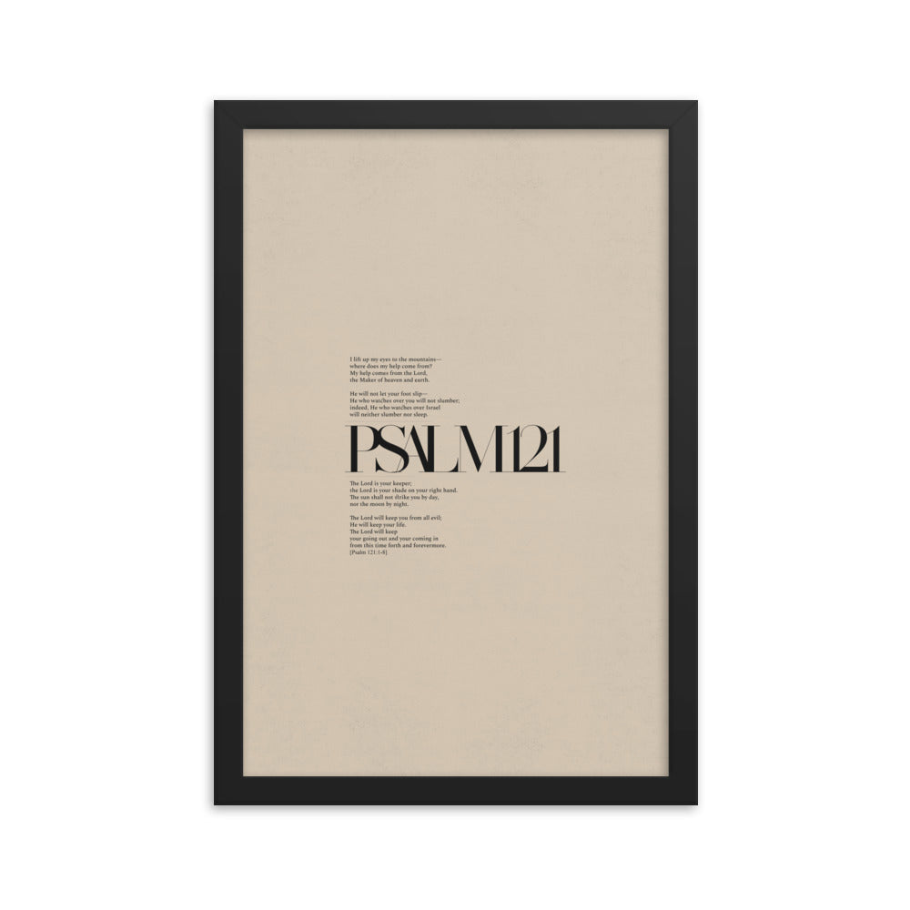 Psalm 121 Full Chapter Minimalist Design - Framed