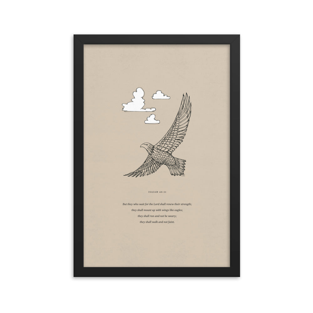 Mount Up with Wings Like Eagles Isaiah 40:31 - Framed