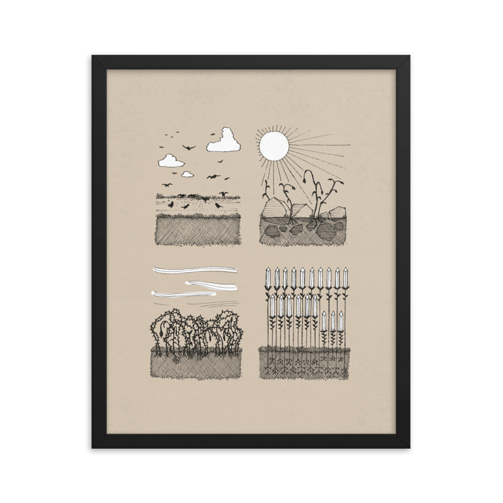 Parable of the Sower & Four Soils - Framed