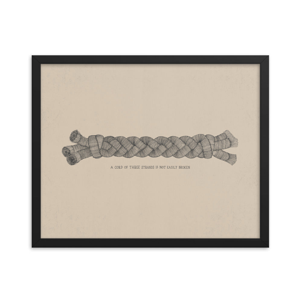 A Cord of Three Strands Horizontal - Framed