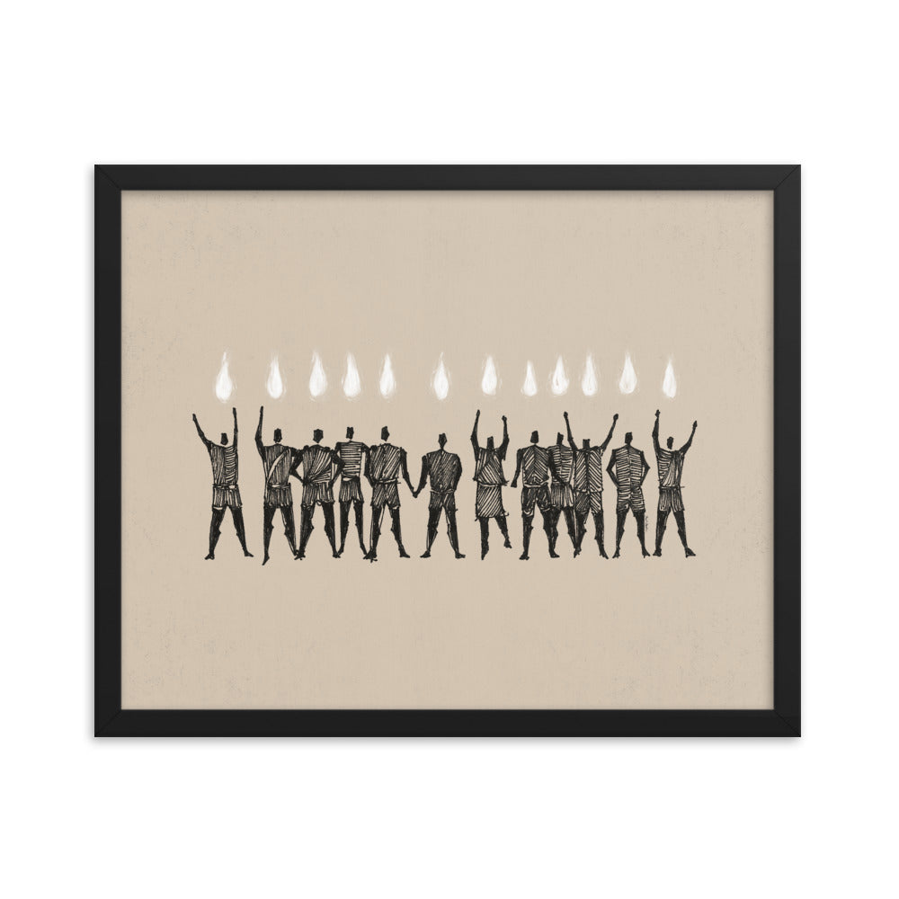 Holy Spirit Pentecost Tongues Fire - Framed