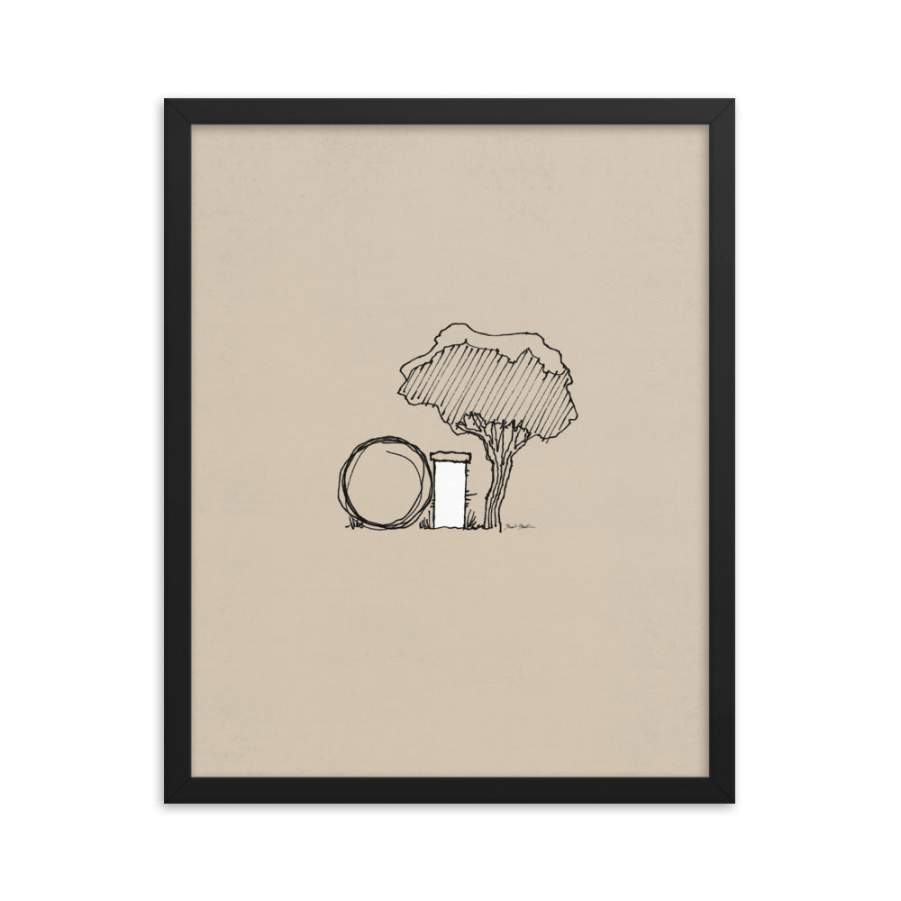 Empty Tomb Minimalist Art - Framed