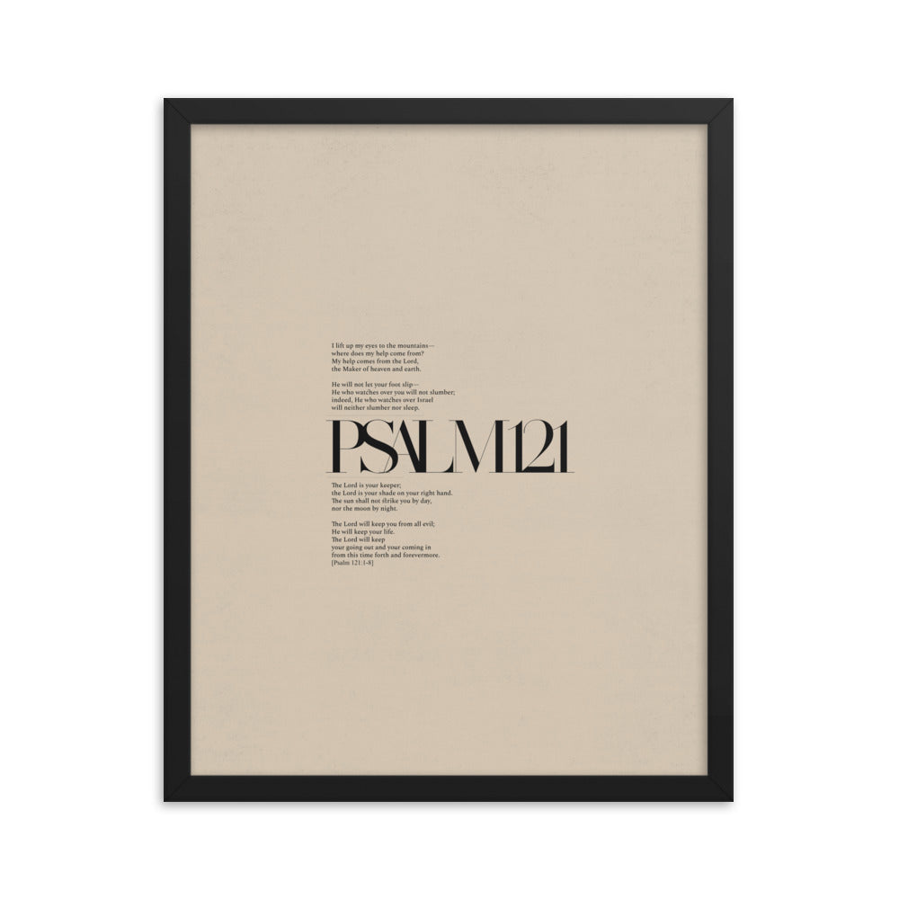 Psalm 121 Full Chapter Minimalist Design - Framed