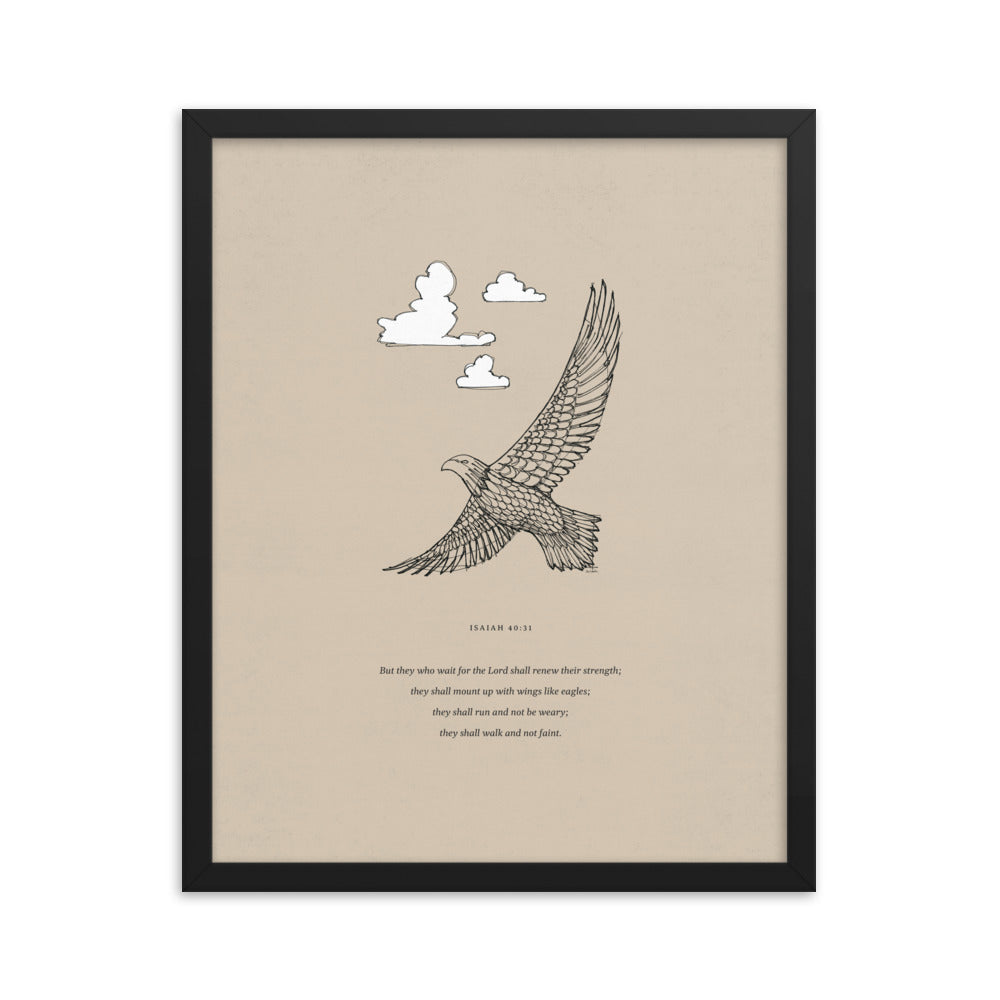 Mount Up with Wings Like Eagles Isaiah 40:31 - Framed