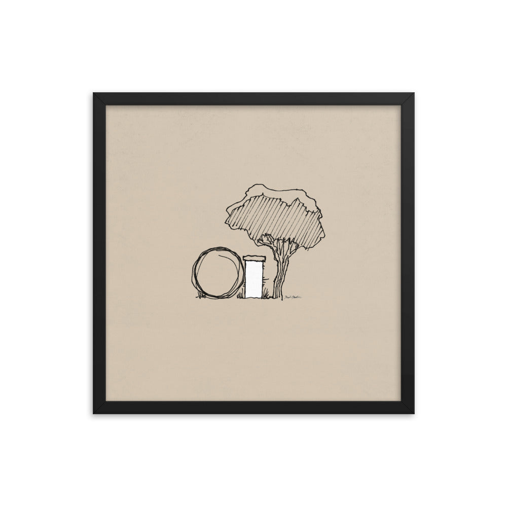 Empty Tomb Minimalist Art - Framed