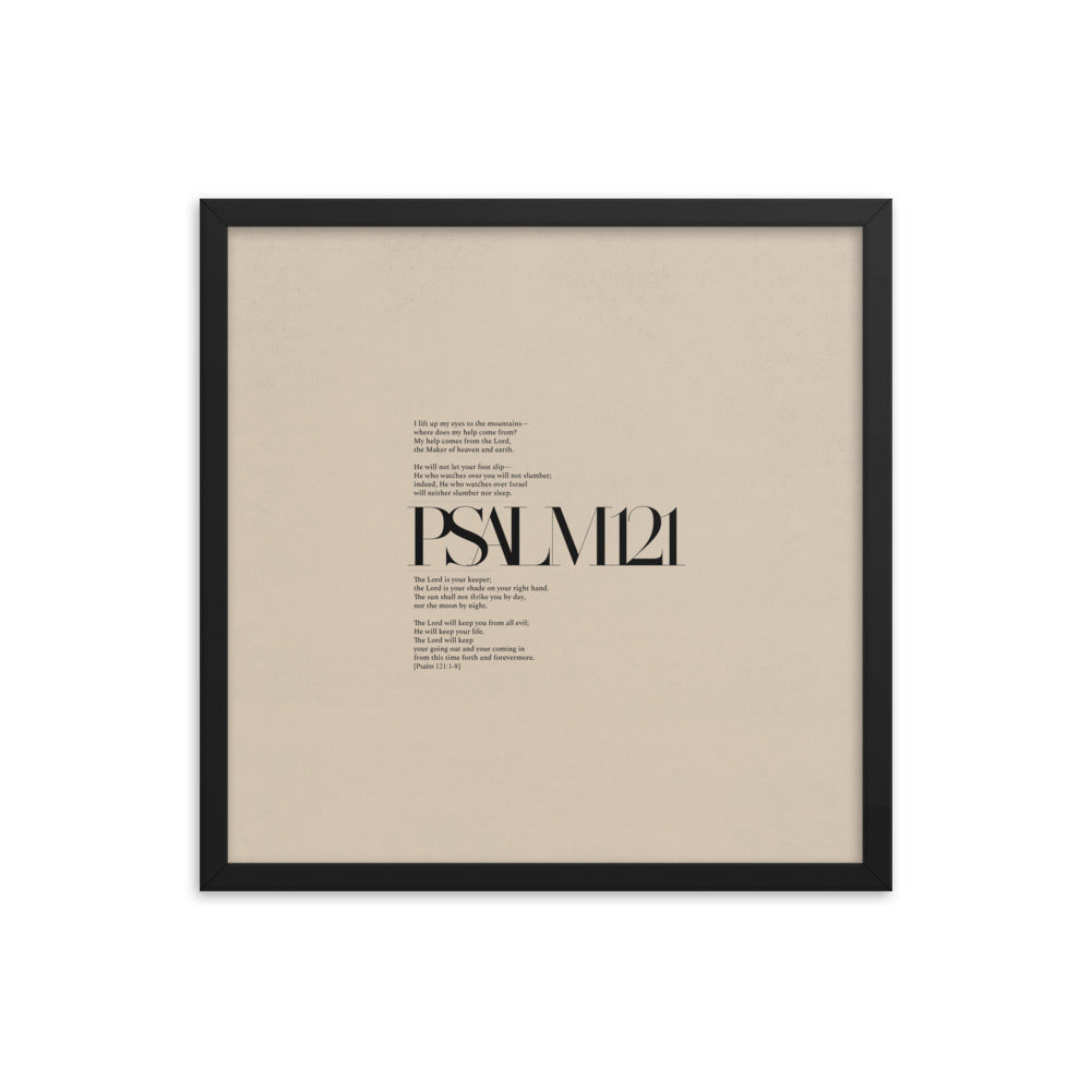 Psalm 121 Full Chapter Minimalist Design - Framed