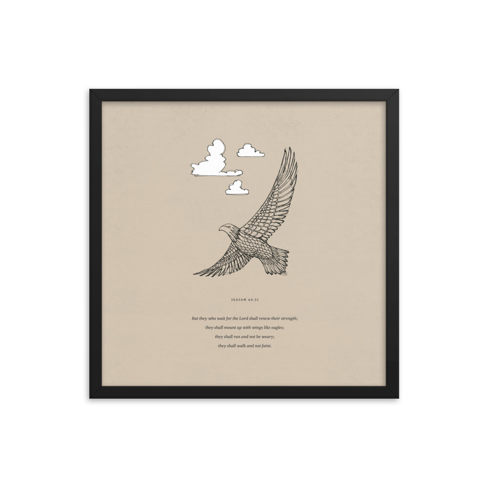 Mount Up with Wings Like Eagles Isaiah 40:31 - Framed