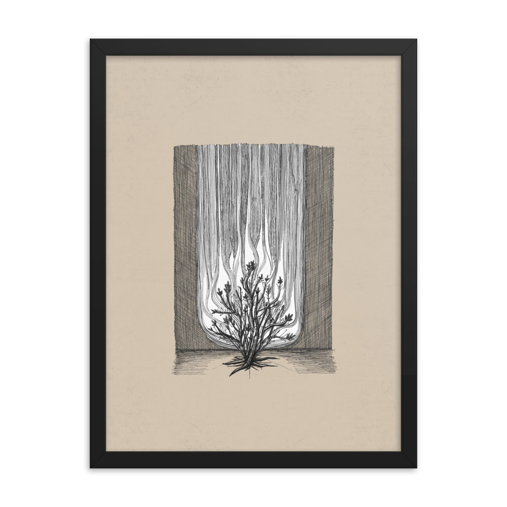 Burning Bush Exodus 3 - Framed