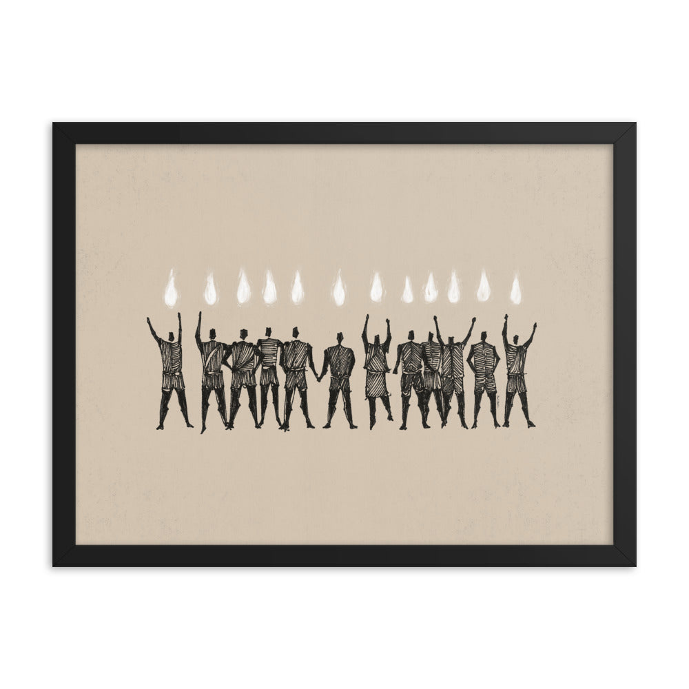 Holy Spirit Pentecost Tongues Fire - Framed